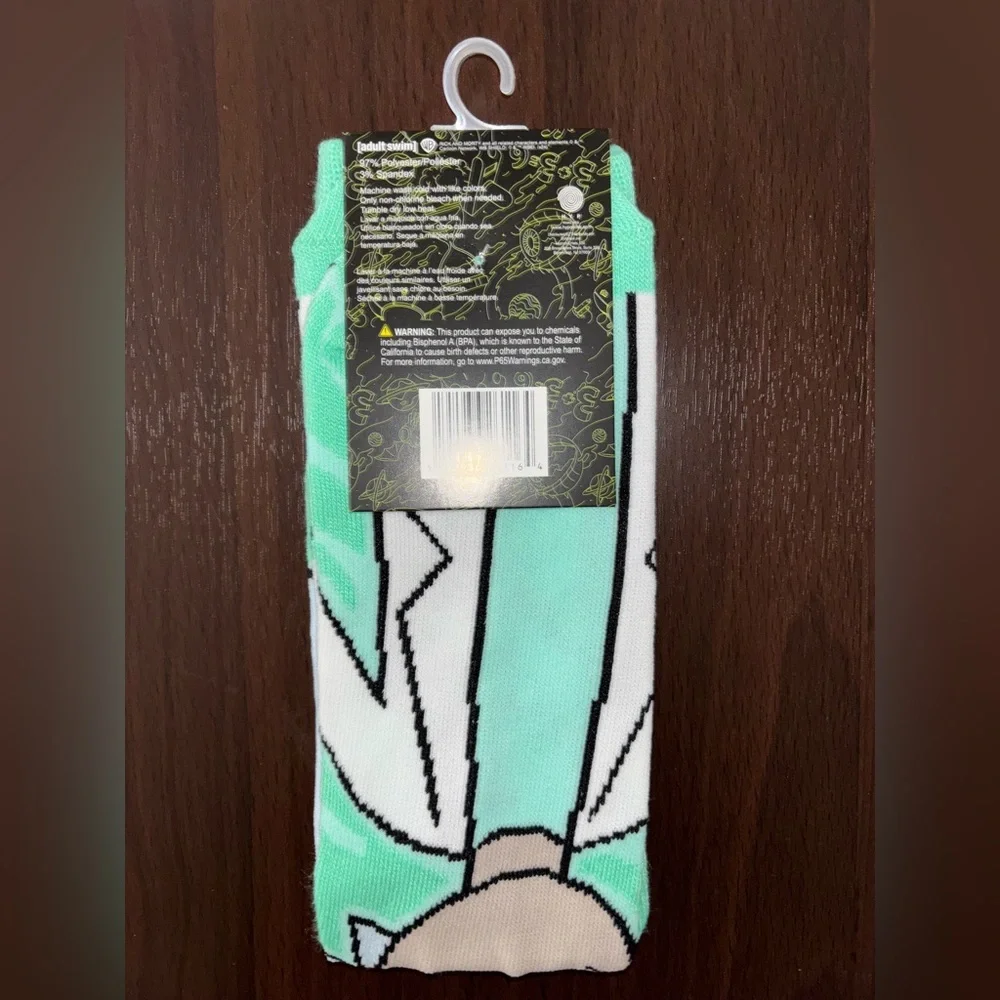 RICK AND MORTY NOVELTY CREW SOCKS NWT MEN’S SHOE SIZE 6-12